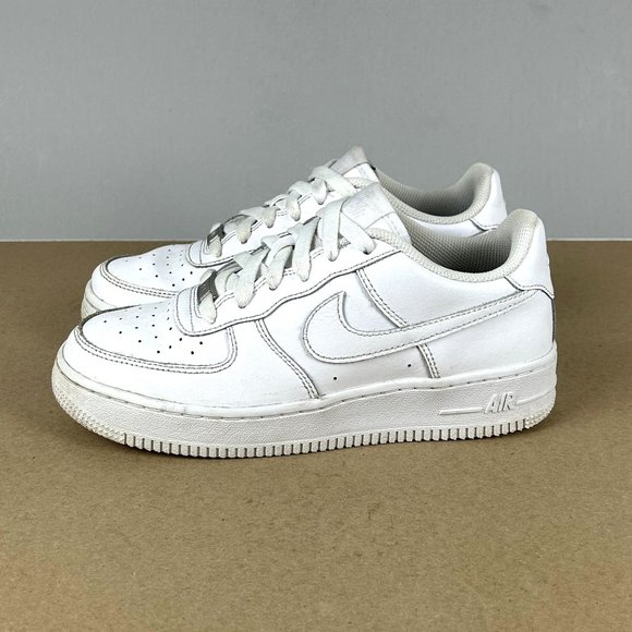Nike Air Force 1 Leather Athletic Shoes Youth 5Y Womens 6.5 White DH2920-111 - Picture 10 of 10